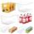 Vtopmart 8 Pack Clear Plastic Storage Bins Set, 4 Large and 4 Small Pantry Organizers and Storage Bins with Handle, Storage Containers for Pantry, Kitchen, Fridge, Cabinet Organization