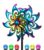 VUFOZ Solar Wind Spinner Metal Bird of Paradise Kinetic Garden Yard Art