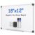 VUSIGN Magnetic White Board Kit for Wall 18″ x 12″, 1 Dry Eraser & 2 Multicolor Markers & 4 Magnetic Pins, Sliver Reinforced Aluminum Frame for Home, School, Office
