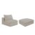VUSVAB 45″ Stylish Shell Shaped Reading Chair, Bean Bag Couch with Resilient Foam Chunks, Floor Chair with Matching Footstool for Gaming and Daily Relaxation, White