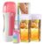 Vuteehy Roll on Waxing Kit, Roll on Wax Warmer Kit for Hair Removal with 2 Honey Cartridges, Waxing Kit for Women and Men, Professional Wax Heater Machine for Sensitive Skin