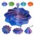VUTGE 3D Printed Sensory Fidget Star,Dual Motion Fidget Toy with Reinforced Handle Color-Changing Spiral Finger Toy with Auditory Feedback, ADHD Anxiety Relief Desk Toy for Office Gifts (red-Blue)