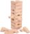 VUZUCOSH 54PCS Wooden Stacking Tumbling Tower Game, Natural Wood Blocks for Adults, Classic Tabletop Party Game for Game Night, Office Stress Relief, Travel Friendly (Natural Wood)