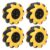 Vvikizy Mecanum Wheel, 60mm Directional Smart Robot Car Parts Accessories with Rubber Coated for TT Motors DIY Toy (Two Pairs)