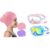 Vvinca Kids Goggles with Nose Cover Bundle with Kids Swim Cap 2 Pack