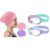 Vvinca Kids Swim Goggles with Fabric Strap Bundle with Kids Swim Cap 2 Pack