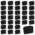 VwoYbai 32 Pcs Black Basket Labels Clip On Removable PVC 2.5×3.5 Inch