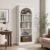Vyre 71″ Modern Luxury Arched Bookcase, White Tall Freestanding Open Bookshelf, Modular High-Density Engineered Wood Display Cabinet for Living Room and Home Office