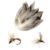 Vzuiwkfmr 100-Piece DIY Fly Tying Materials, Handpicked Finely Spotted Mallard Flank & Teal Duck Wing and Tail Plumage