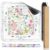 W-Mdsks 33 x 33 Inches Mahjong Mat with Floral Design Wrinkle-Free Packaging, Non-Slip Noise Reduction, Gaming Mat for Poker, Card, Dominoes, Board & Tile Games Mahjong Gift
