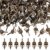 WADORN 120Pcs Antique Bronze Fasteners Iron Round Cabinet Handle Pull Knob with Pull Rings Mini Brads Arts Craft Supplies for Paper Crafts Jewelry Making Bracelet Closures Hardware Crafts