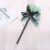WAFEOGK 2PCS Hand Pen Simulation Flower Bow Ball Wedding Long Stick Sign Stationery Pens(D)