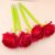 WAFEOGK 4PCS Cute Red Rose Flower Pen Office School Supplies Stationery Sweet Pretty Lovely Soft Gel