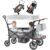 Wagon Stroller, 2 Seater All Terrain Foldable Stroller Wagon for Outdoors
