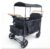 Wagon Stroller 4 Seater, Foldable Stroller Wagon with Removable Canopy, All-Terrain Wagon for 4Kids, Adjustable Push/Pull Handles, Wonderfold Wagon with 5-Point Harnesses & Organizer(Black)