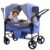 Wagon Stroller for Kids, All Terrain Stroller Wagon with Removable Canopy, Toddler Wagon Stroller with Adjustable Push and Pull Handlebar, Large Tray & Cup Holders,