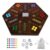 Wahoo Board Game Wooden Original Board Game Classic 2 Side Painted Fast Track Game for 4 Player and 6 Player with 30 Marbles,6 Dices for Family Game Night(Small,Flame)