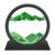 Wai Danie Moving Sand Art Picture 3D Hourglass Deep Sea Sandscape Liquid Motion Display Painting Flowing Sand Frame Relaxing Desktop Home Office Work Decor(Green,7 Inches)