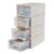 Waikhomes 4 Pcs 12 Quart Stackable Desktop Storage Drawers, Plastic Storage Organizer Drawer for Home, Office