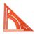 WALFRONT Rafter Square Adjustable Carpenter Square Triangular Ruler Aluminum Alloy 0-70 Degree Measuring Layout Tool with Angle Rod for Woodworking