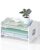 WALI Desk File Organizer, 2 Tier Stackable Desktop Paper Letter Tray Organizer with Handle, Office Desk Accessories & Workspace Organizers for Office, Home, School Supplies, 1 Pack, White