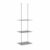 Wall-Mounted Floating Shelf Multi-Layer Storage Rack for Living Room Kitchen Bar – Stylish Silver Display Unit 40x25x120 cm for nizing and Decor.