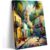 Wall Art 16x24in Framed & Ready to Hang Canvas Tropical Colonial Street Painting Decoration for Living Room Bedroom Bathroom Kitchen Office Home