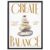 Wallbuddy Zen Stone Stack Wall Art Print | I (12 x 16 inches, Black Framed)