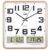 Wall Clock- Modern Decorative Quartz Wall Clock Digital Silent Non-Ticking Easy To Read For Home Office School Decor (Gold)