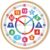 Wall Clock for Kids-Telling Time Easily Teaching Clock Silent Non Ticking Battery Operated Colorful Teaching Time Clock Decorative for Kids Room,Classroom,School,nursery school,playroom (10 Inch)