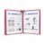 Wall Mounted Flip Display Folder 5 Double-Sided Panels A4 Letter Size 10 Sheet Capacity Reference Organizer(Red)