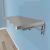 Wall Mounted Fold Down Table Stainless Steel Floating Desk for Study Bedroom Bathroom & Balcony Space-Saving Workbench (Size: 100x30cm/L39.4xW11.8in)