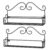 Wall Mounted Metal Spice Rack Organizer 2 Pack Black