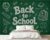 Wall Mural Peel and Stick Back to School Chalkboard Educational Icons Wallpaper Removable Self-Adhesive Large Murals Wall Decor for Kids Room Bedroom Living Room 100”x144”