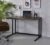 Walnut and Black Writing Desk with USB Port，Laptop Desk for Bedroom