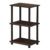 Walnut Brown Engineered Composite Wood 3-Tier Open Storage Shelf With Metal Frame, Rounded Edge Safe Display Rack 25Hx15Wx11.6D Inch Easy Assembly For Living Room Office Book Photo Decor Organizer