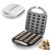 Walnut Cookie Maker – 24 Hole Electric Waffle Machine, 1400W With Non-Stick Coating, Double Sided Heating, Led Indicator Light