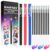 WANFRES Magic grooved writing practice, Magic pens for kids disappearing ink pen,30 refills 3 pens(With writing training aids)Pencil grip,Reusable grooved handwriting practice for kids,Magic Copybooks