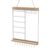 WANGHAI2024M Jewelry Rack Wall Mount Hanging 5-Tier Earring Holder with Necklace Hooks Wooden & Metal Jewelry