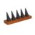 WANGHAI2024M Jewelry Rack Wooden Base Ring Holder with 5 Black Microfiber Cones for Jewelry Display