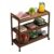 WANGHAI2024M Rolling Cart 3-Tier Rolling Storage Cart Mobile Kitchen and Restaurant Utility Rack for Dining(Brown,Small)