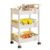 WANGHAI2024M Rolling Cart 3-Tier Rolling Storage Cart Movable Bookshelf and Snack Organizer Shelf(White)