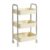 WANGHAI2024M Rolling Cart 4-Tier Rolling Utility Cart Mobile Kitchen and Living Room Storage Rack Organizer(White,Small)