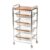 WANGHAI2024M Rolling Cart 5-Tier Snack and Fruit Cart Mobile Kitchen Vegetable Basket Rack Utility Organizer