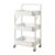 WANGHAI2024M Rolling Cart Foldable 3-Tier Utility Cart Collapsible Mobile Storage Rack Multi-Room Organizer(White)