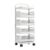 WANGHAI2024M Rolling Cart Kitchen Rolling Cart Multi-Tier Pot and Vegetable Rack Cookware Storage Shelf(White)