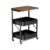 WanKaMom Industrial Foldable Side Table, 3-Tier Storage Rolling Cart, Universal Caster Equipped Unit for Clutter-Free Home Organization