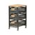 WanKaMom Storage Cart with Drawers, Breathable Metal Wire Rolling Organizer with Silent Wheels, Tool-Free Quick Assembly Kitchen Home Organizer