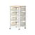 WanKaMom Storage Cart with Drawers, Breathable Metal Wire Rolling Organizer with Silent Wheels, Tool-Free Quick Assembly Kitchen Home Organizer