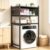 WanKaMom Waterproof Easy Clean Washer and Dryer Shelf Over Washing Machine, Over Washer and Dryer Storage Shelves Dual Install Stainless Steel Corner Laundry Storage Rack with 22LBS Load